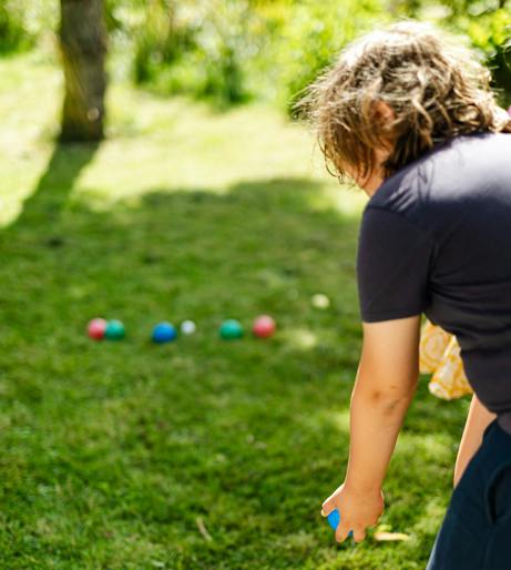 Croquet game setup