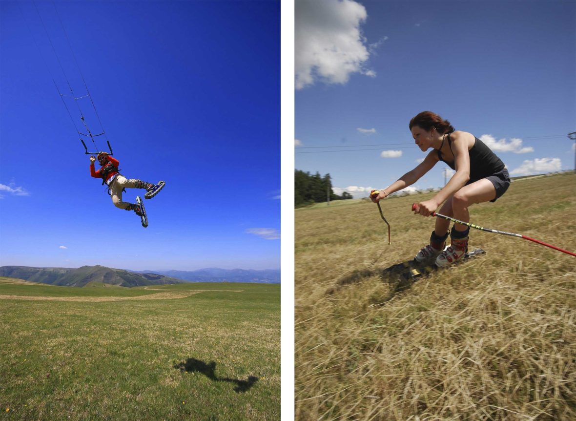 Grass skiing