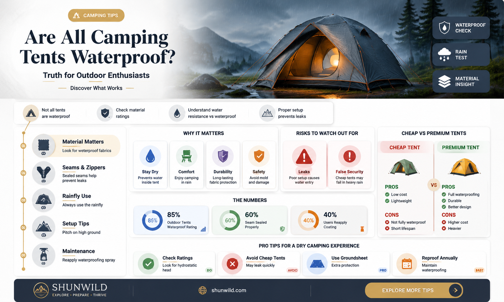 are all camping tents waterproof