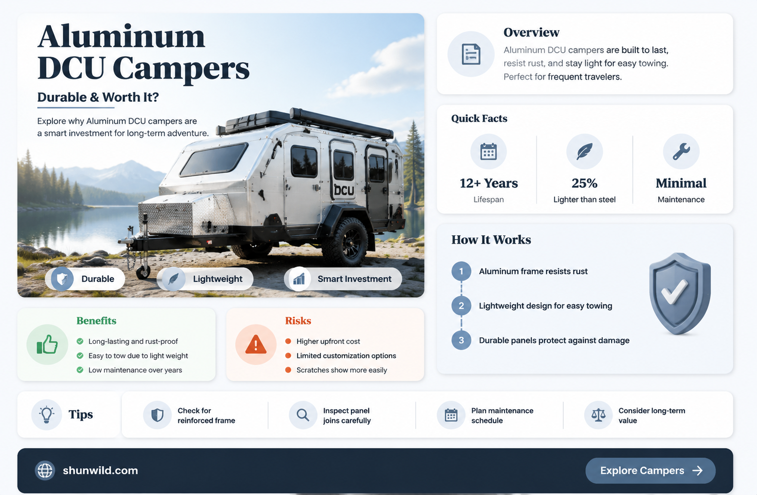 are aluminum dcu campe