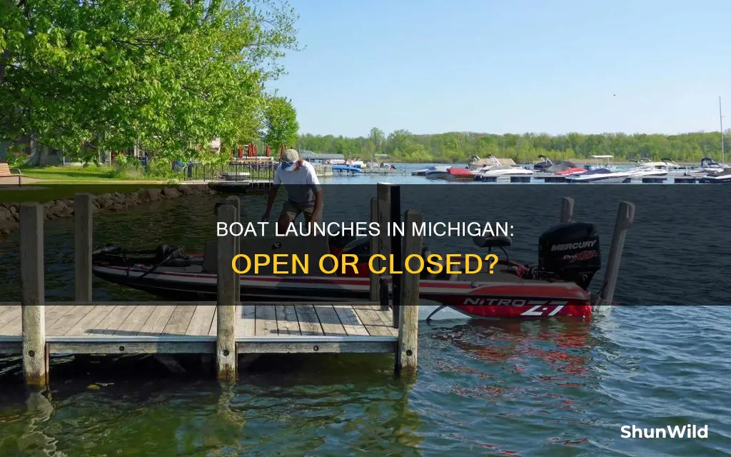 are boat launches open in Michigan