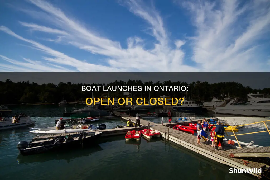 are boat launches open in ontario