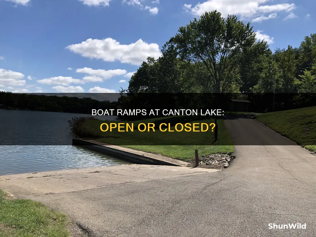 are boat ramps open at canton lake oklahoma