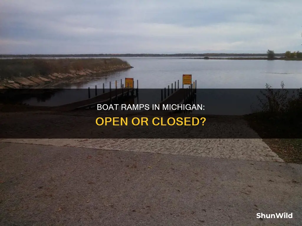 are boat ramps open in Michigan