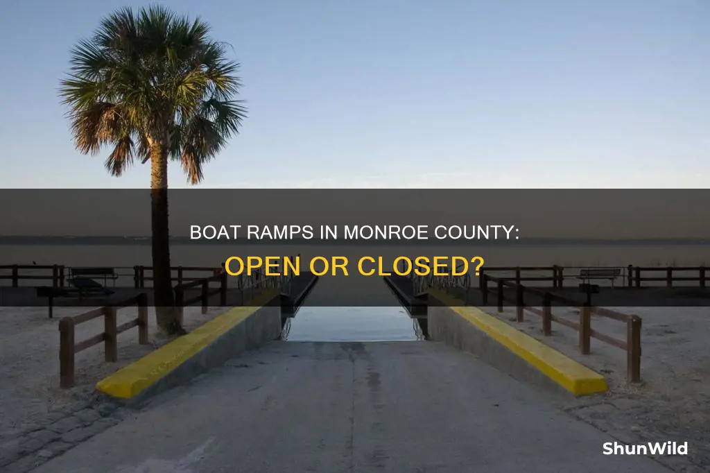 are boat ramps open in monroe county