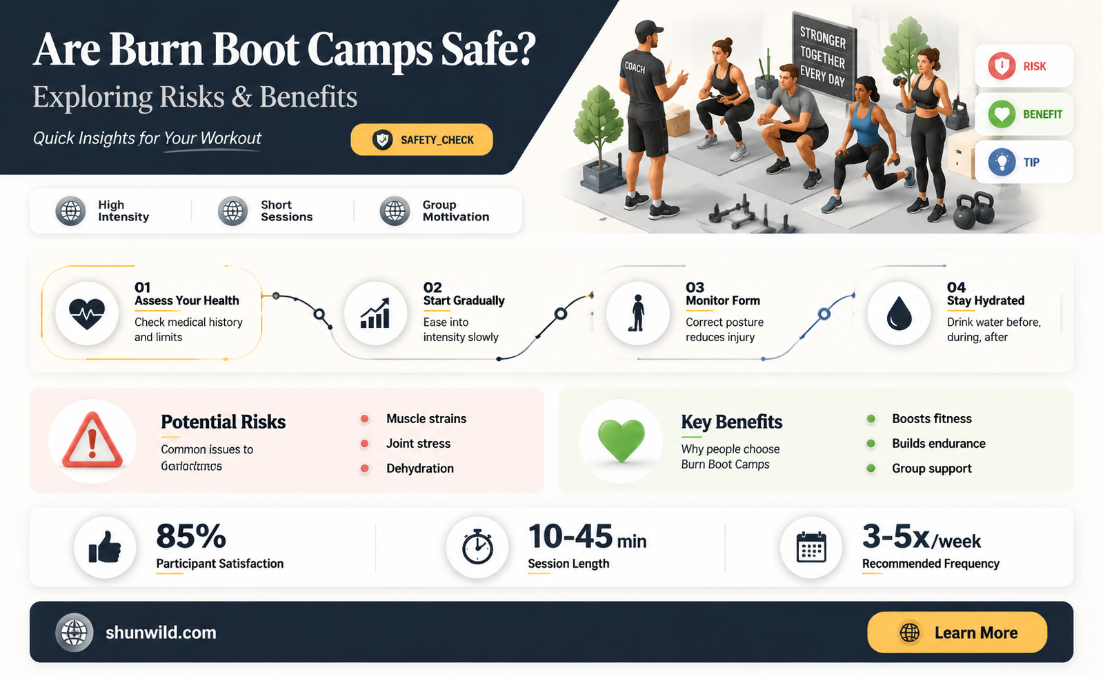 are burn boot camps safe