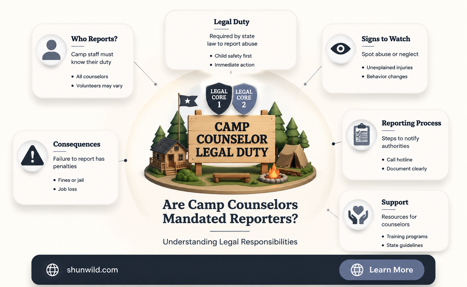 are camp counselors mandated reporters