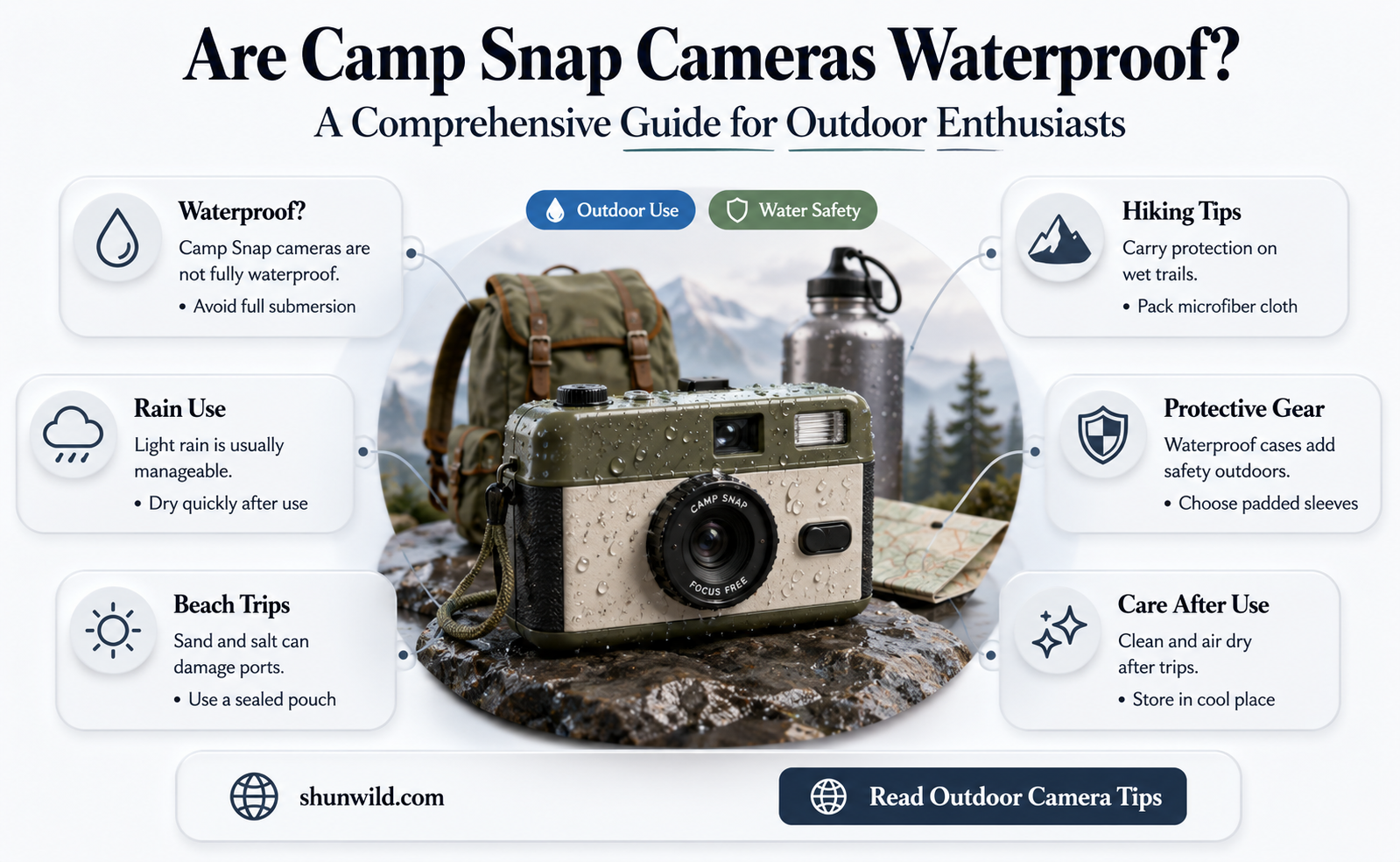 are camp snap cameras waterproof