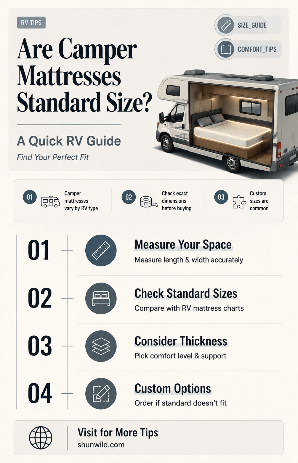 are camper mattresses standard size