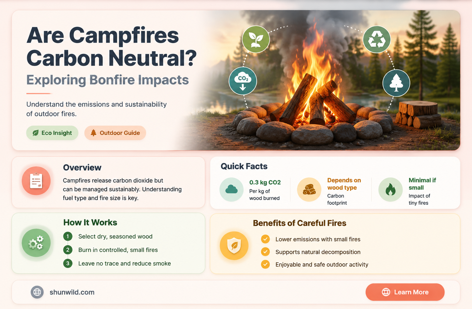 are camp fires carbon neutral