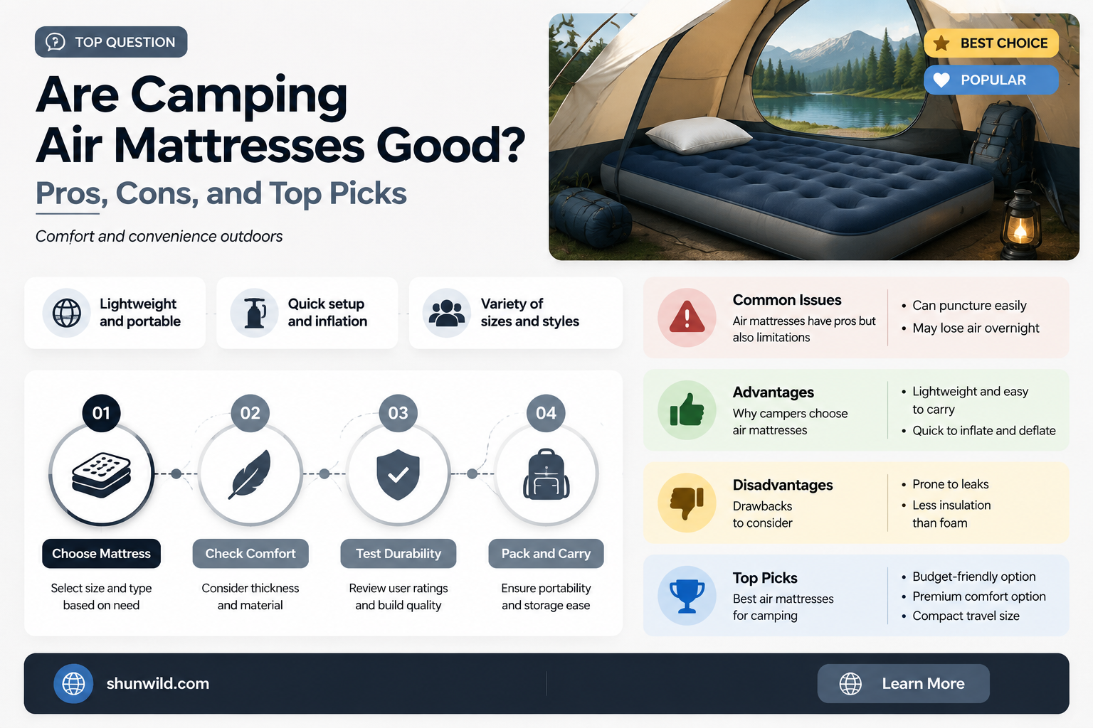 are camping air mattresses good