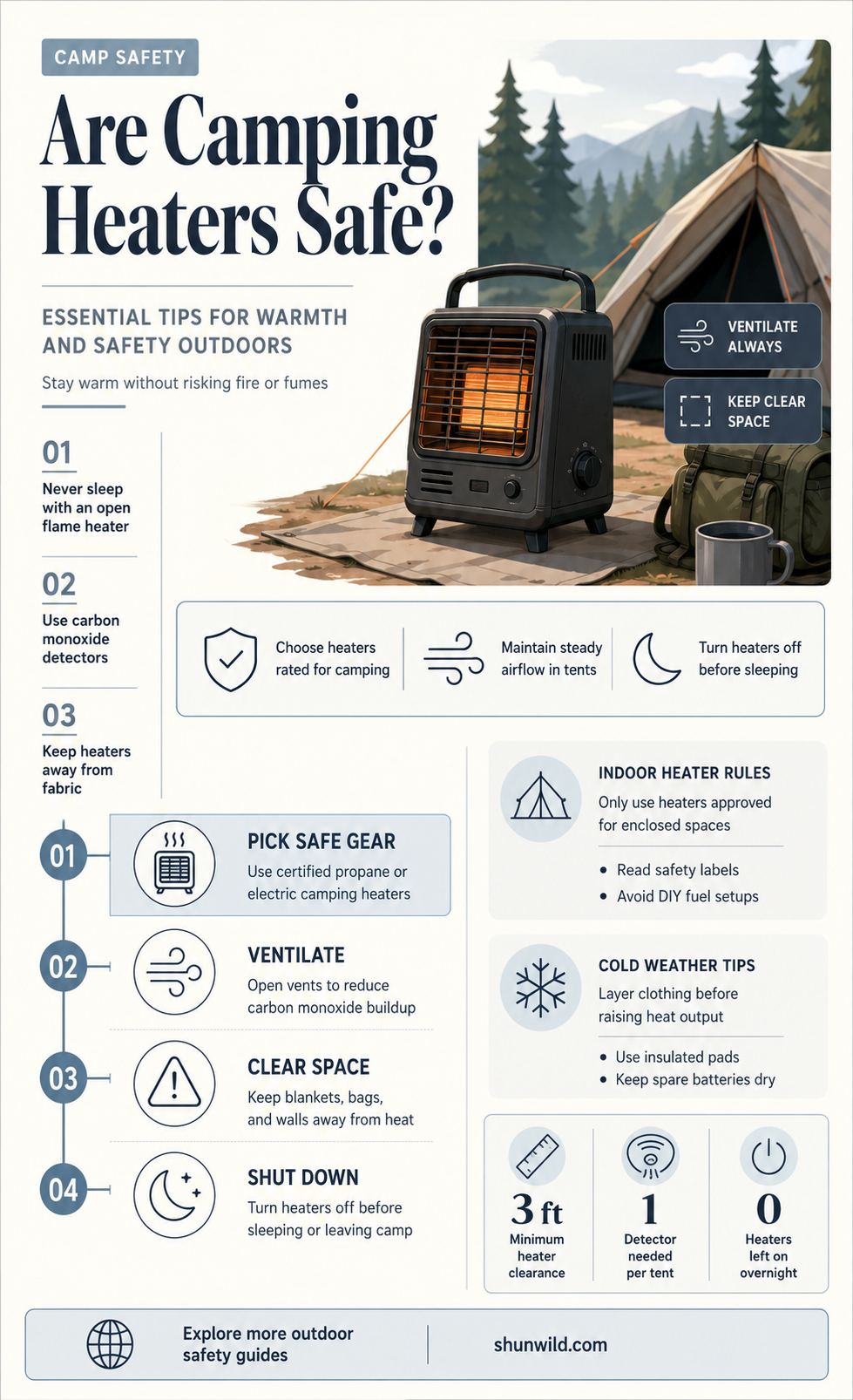 are camping heaters safe