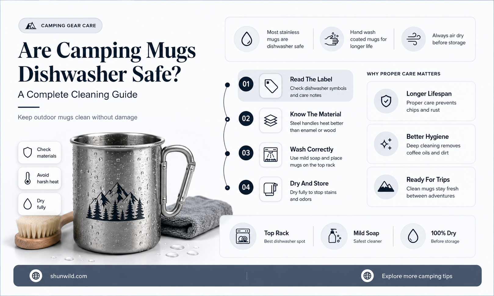 are camping mugs dishwasher safe