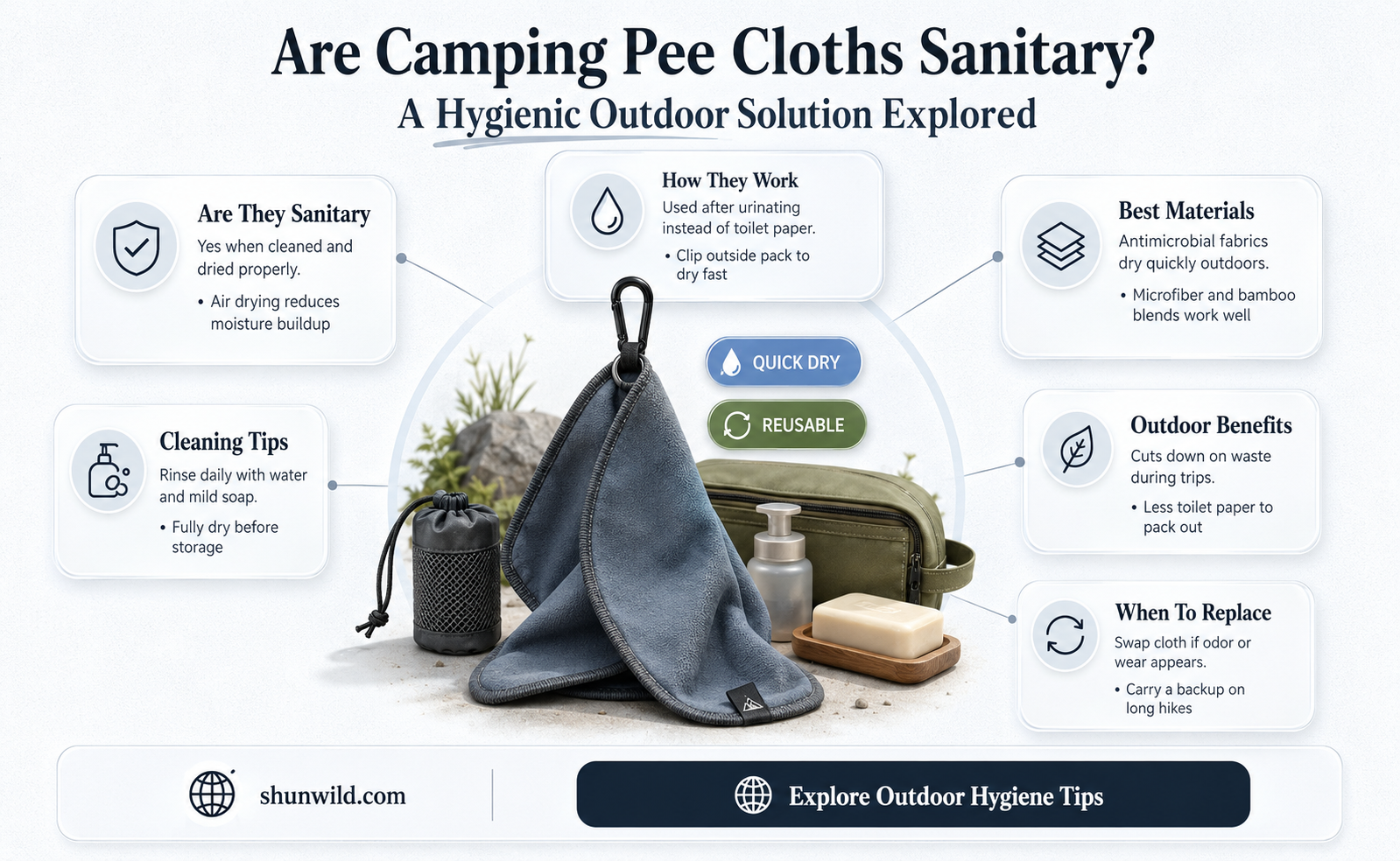 are camping pee cloths sanitary