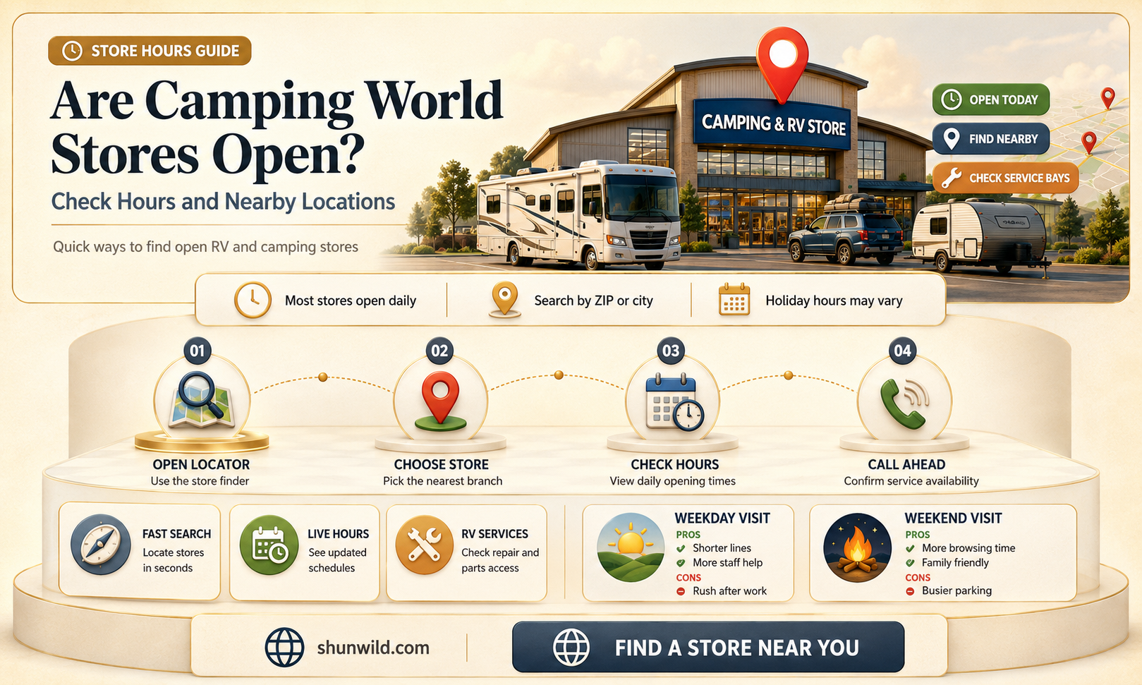 are camping world stores open