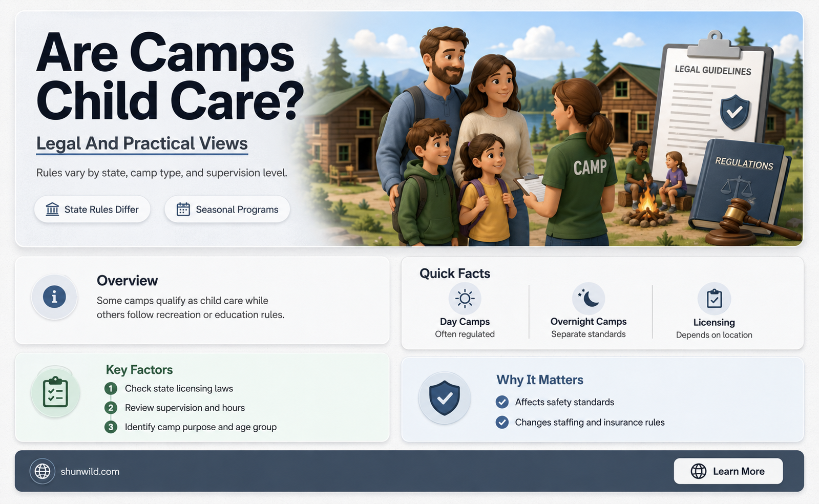 are camps considered child care