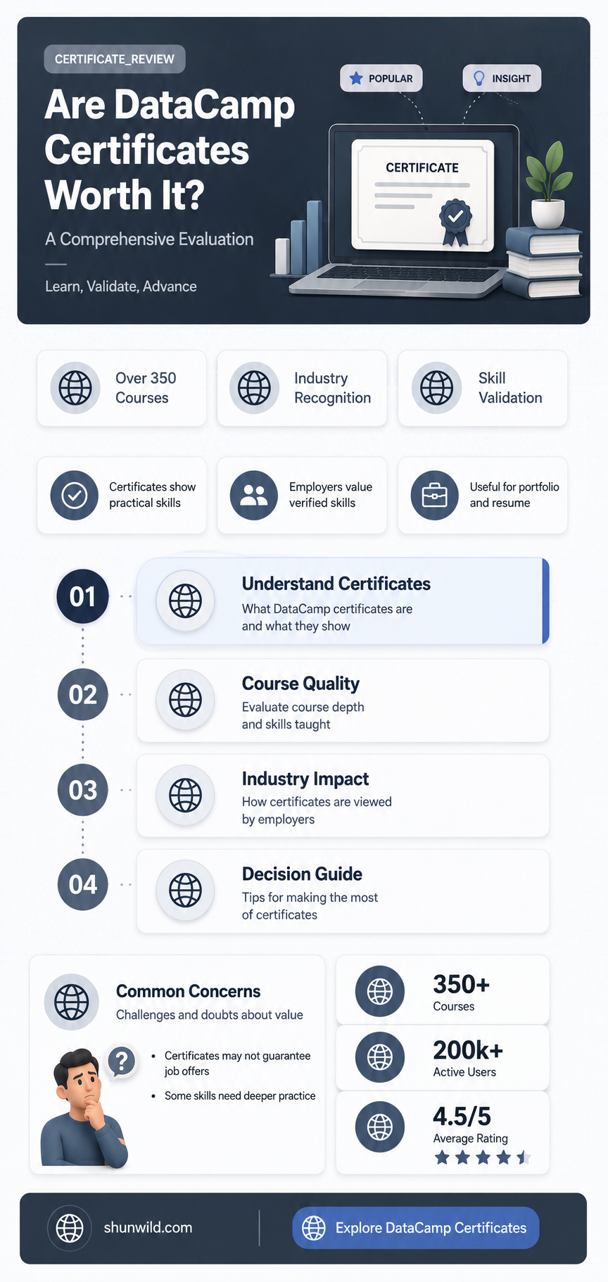 are data camp certificates useful
