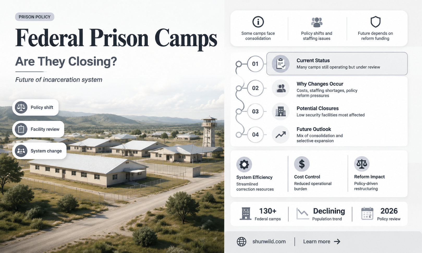 are federal prison camps closing