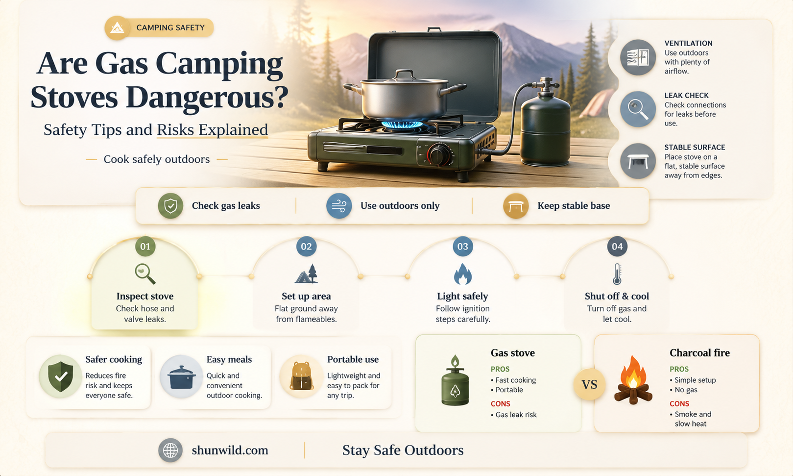 are gas camping stoves dangerous