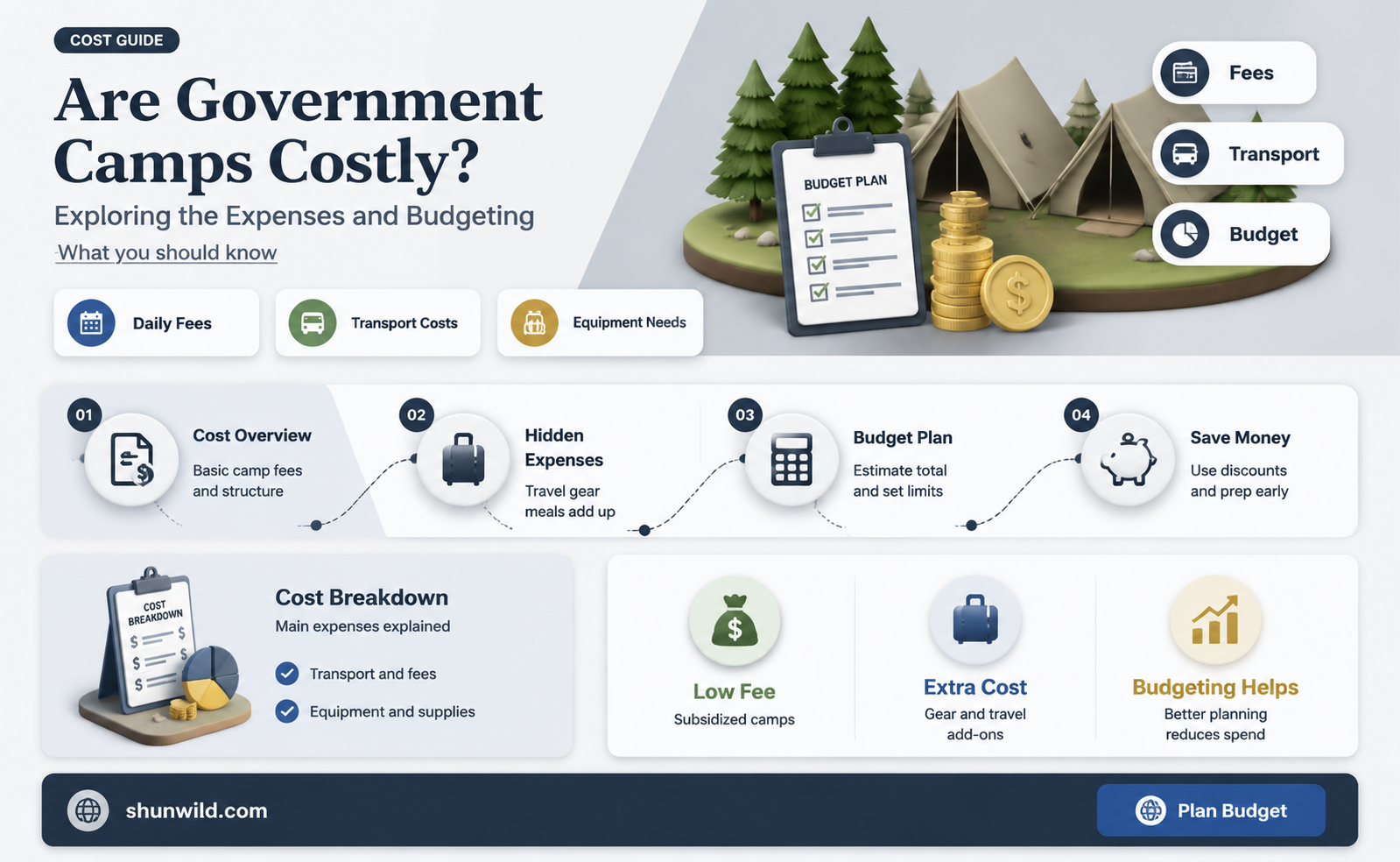 are government camps expensive