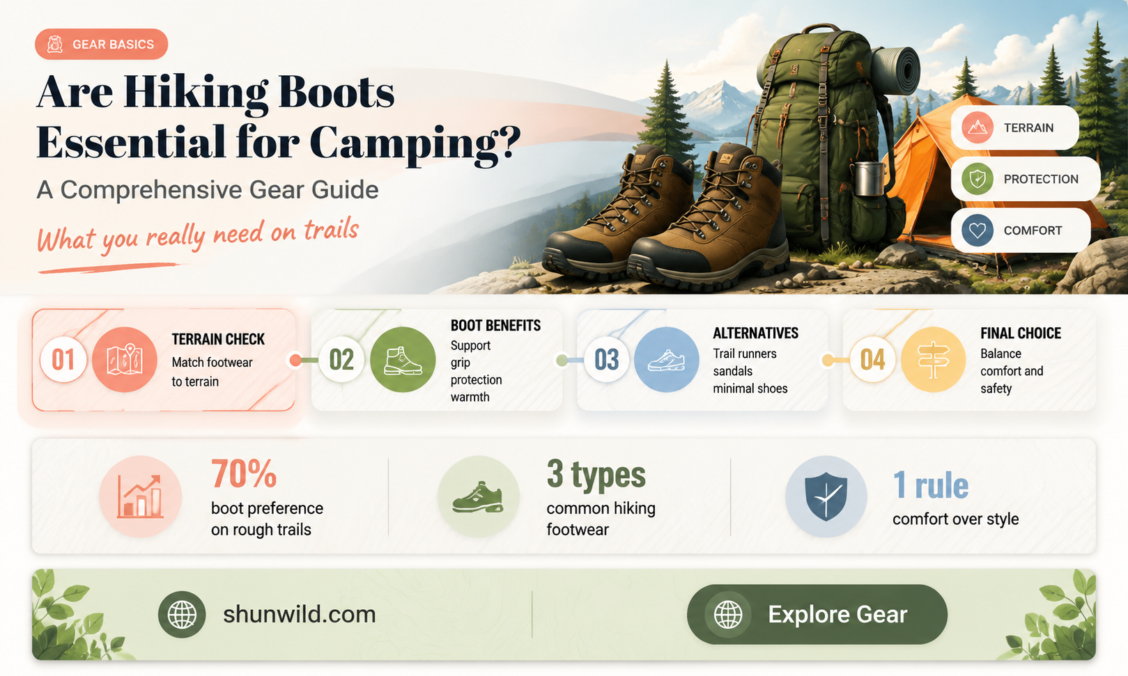 are hiking boots for camping