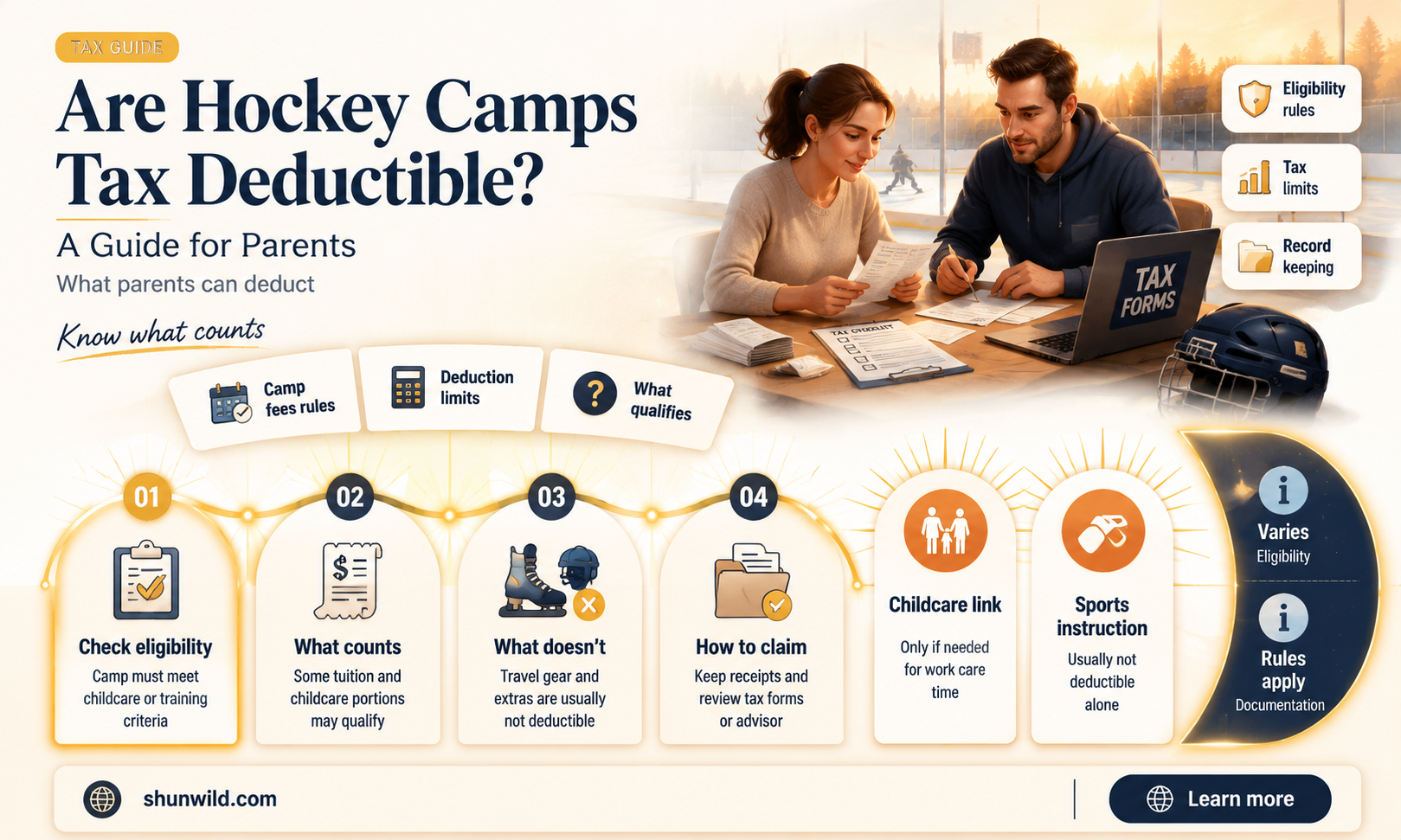 are hockey camps tax deductible