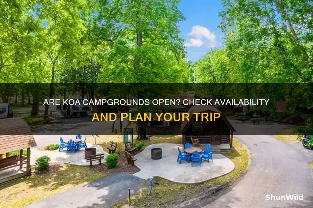are koa camp grounds open