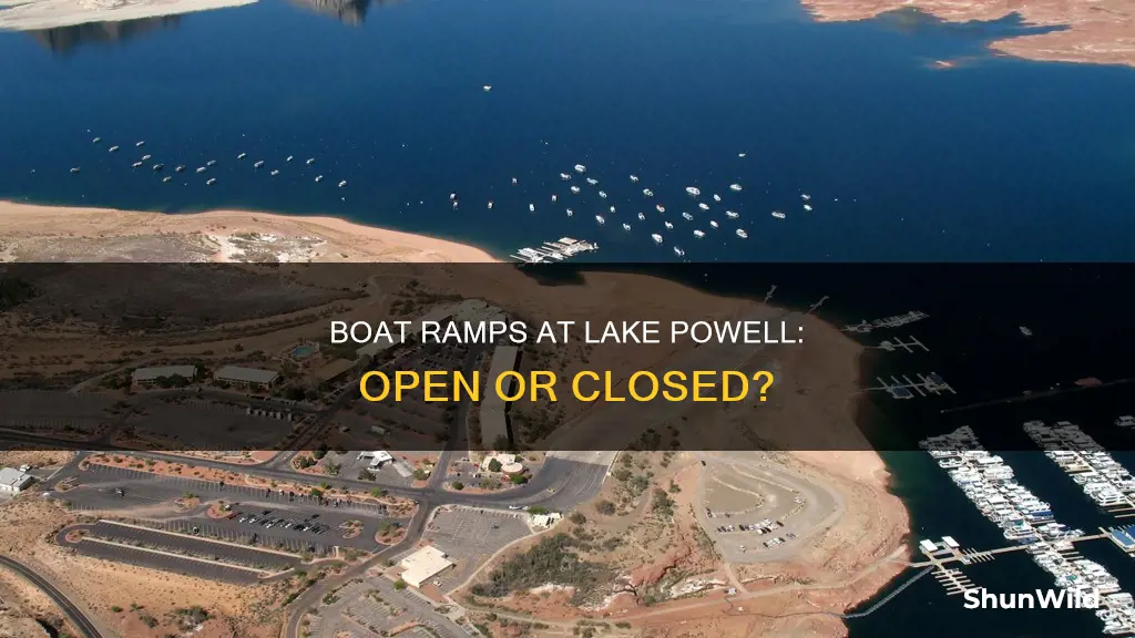 are lake powell boat ramps open