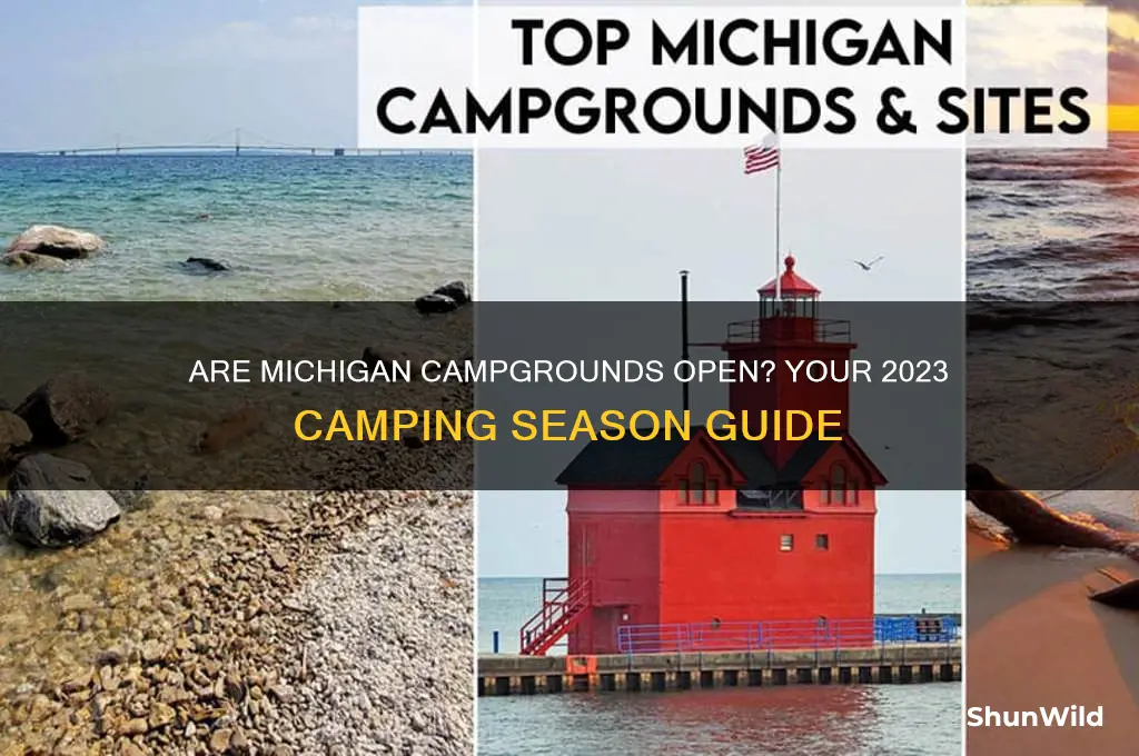 are michigan camp grounds open