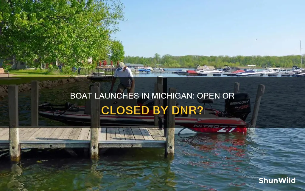 are michigan dnr boat launches open