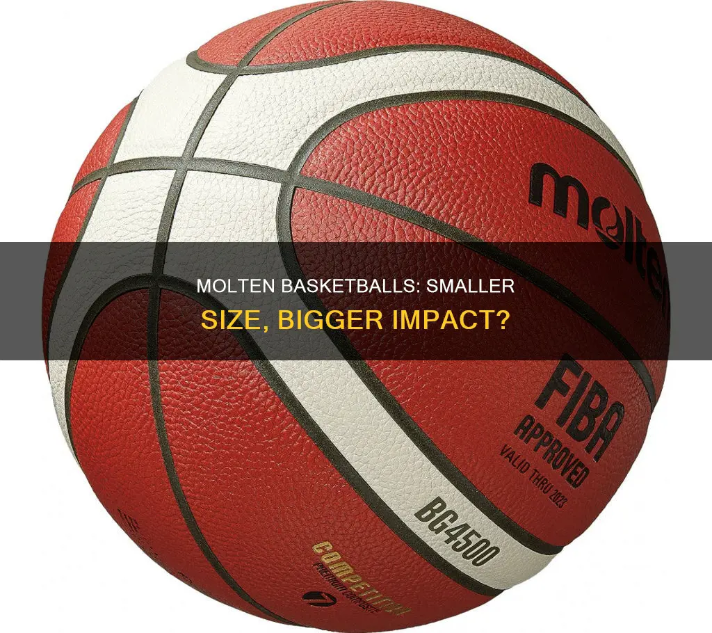 are molten basketballs smaller