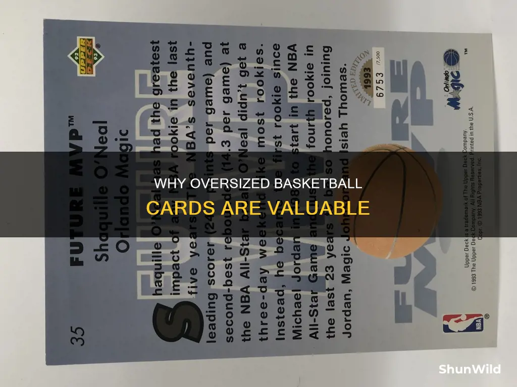 are oversized basketball cards value