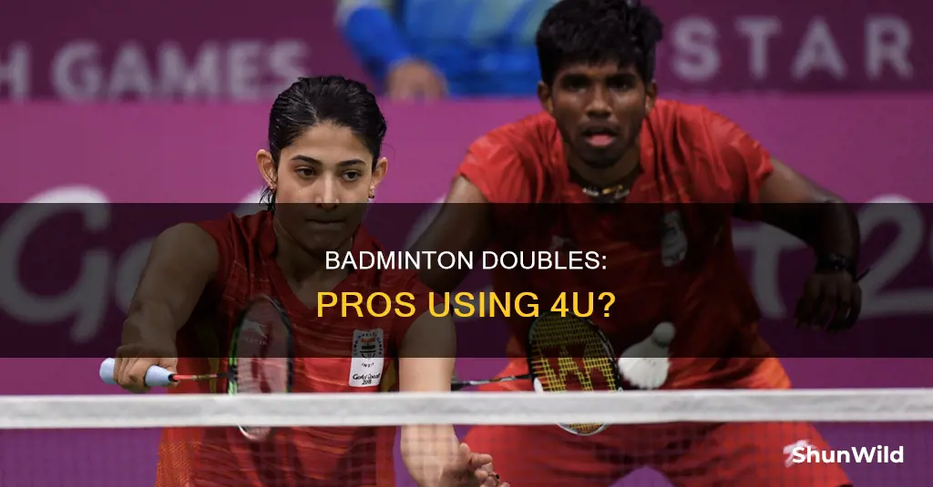are professional badminton double players using 4u