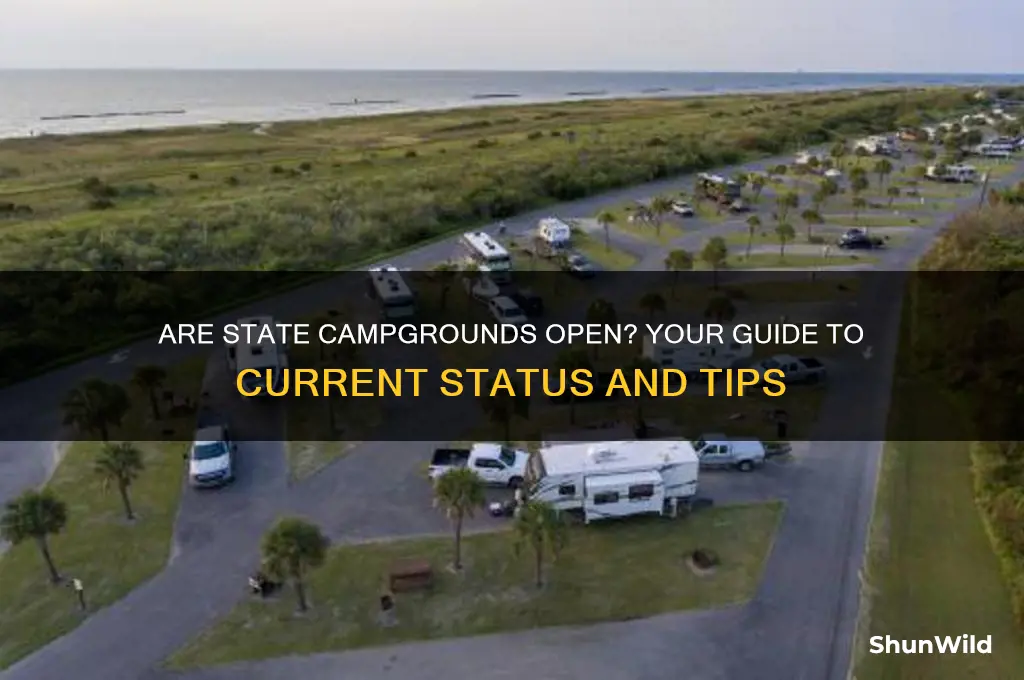 are state camp grounds open