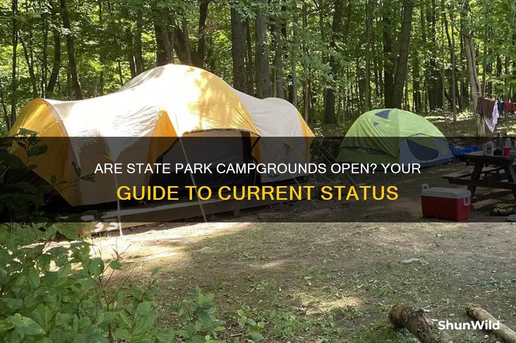 are state park camping open