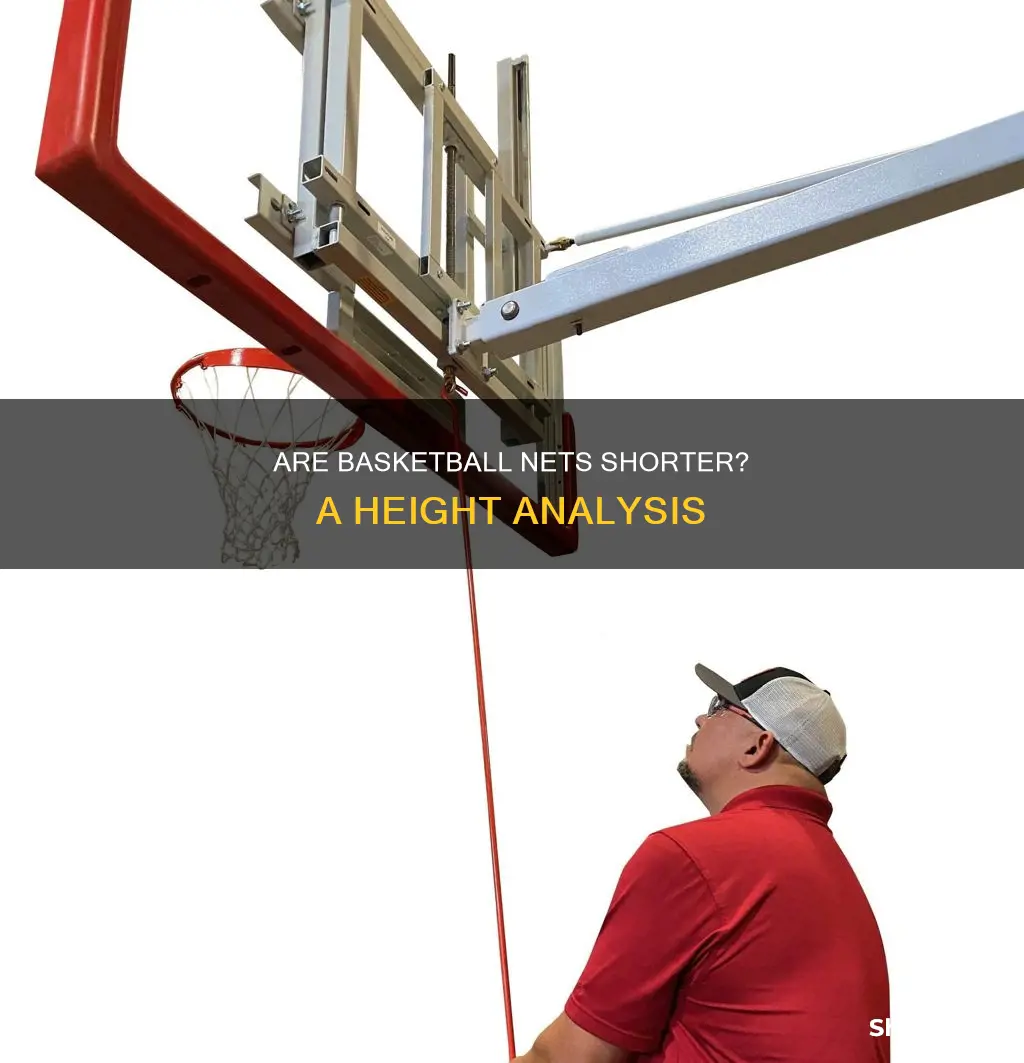 are the basketball nets shorter