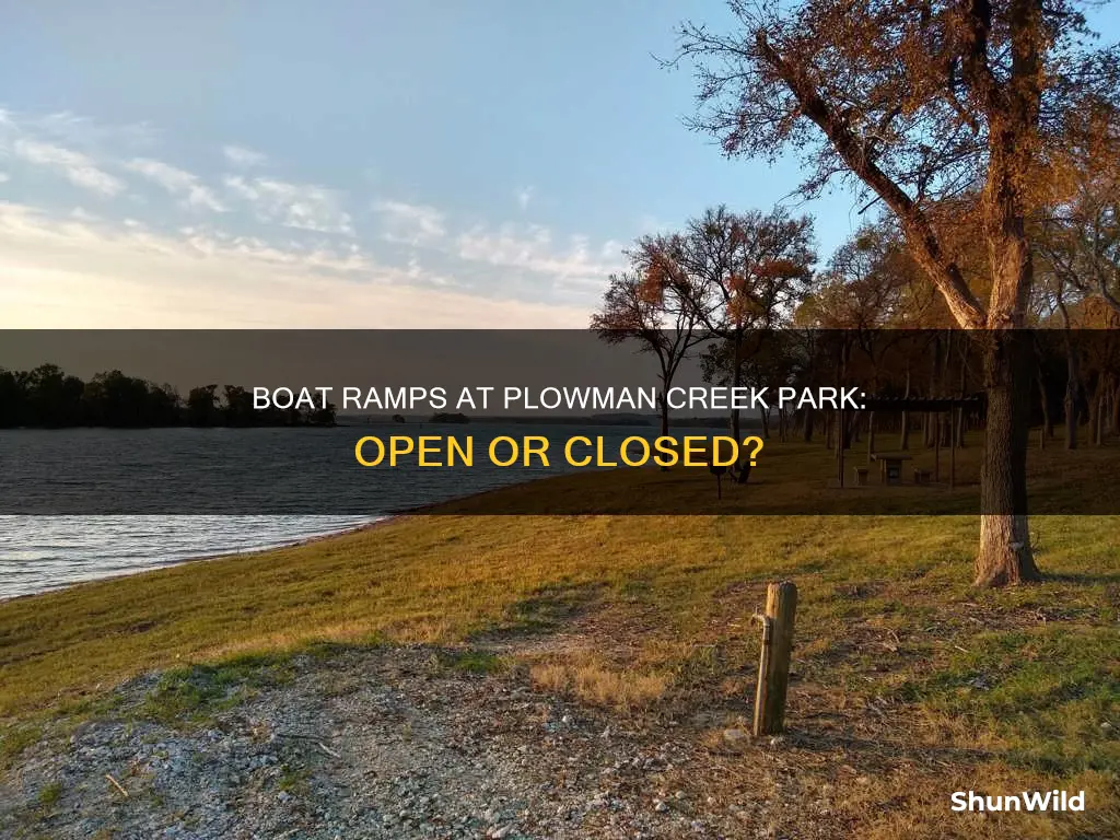 are the boat ramps at plowman creek park open