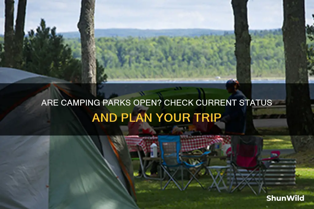 are the camping parks open