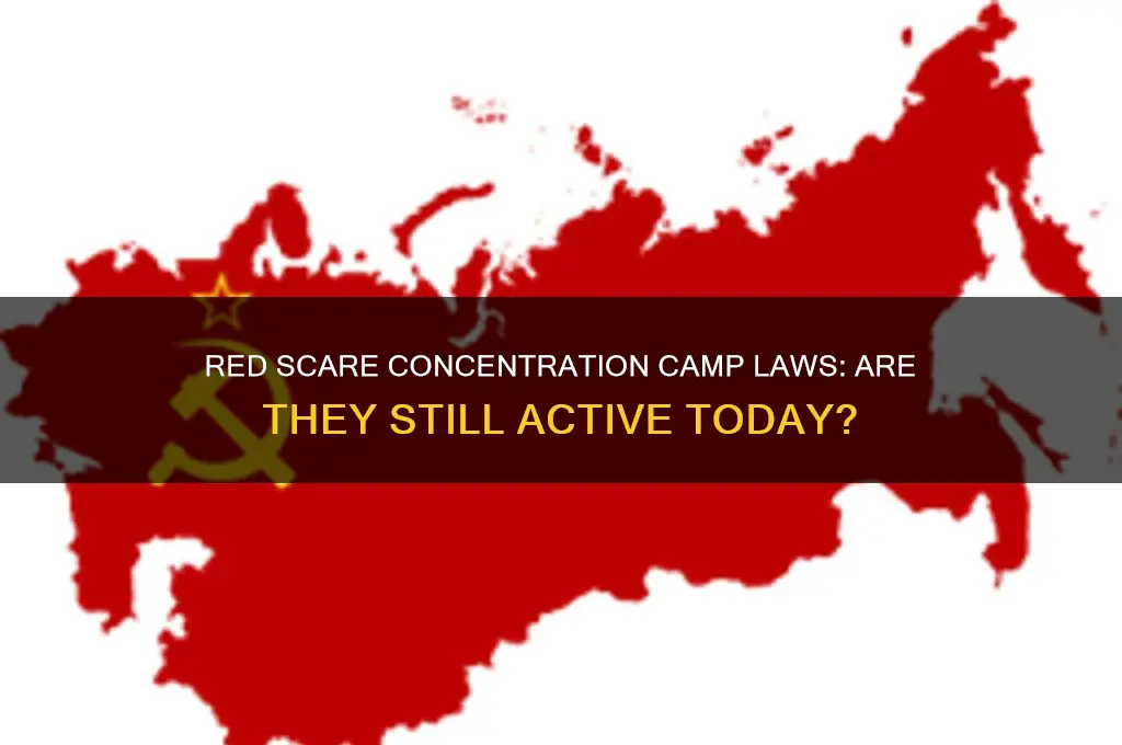 are the red scare concentration camp legislation still in use