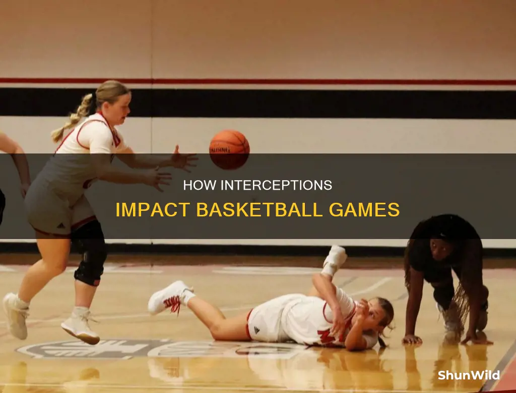 are there interceptions in basketball