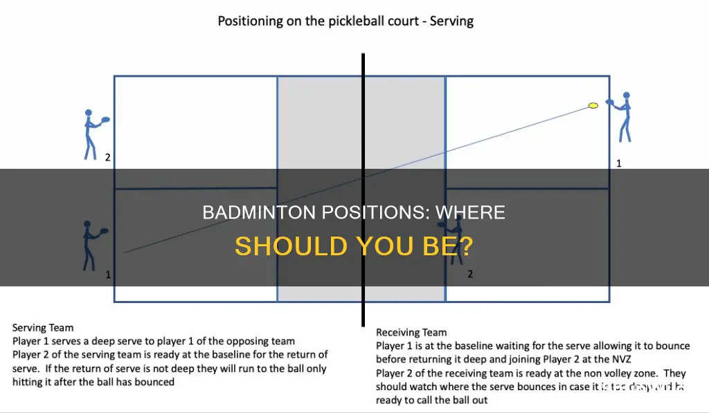 are there positions in badminton