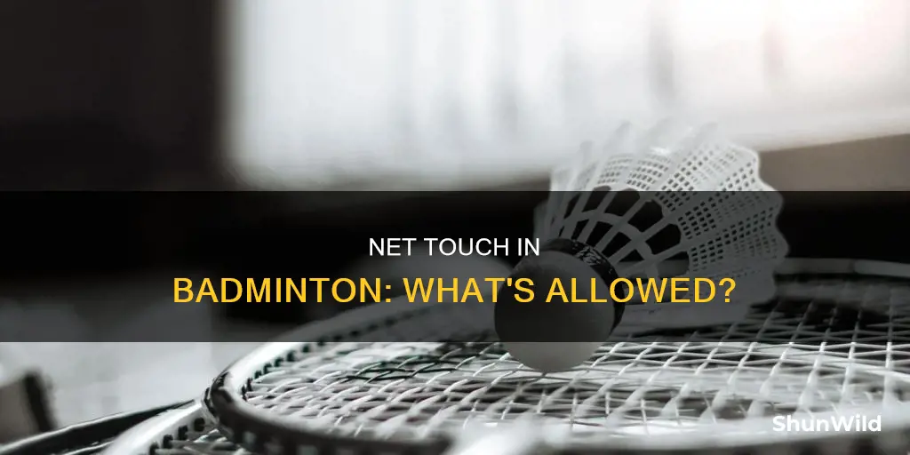 are you allowed to touch the net in badminton
