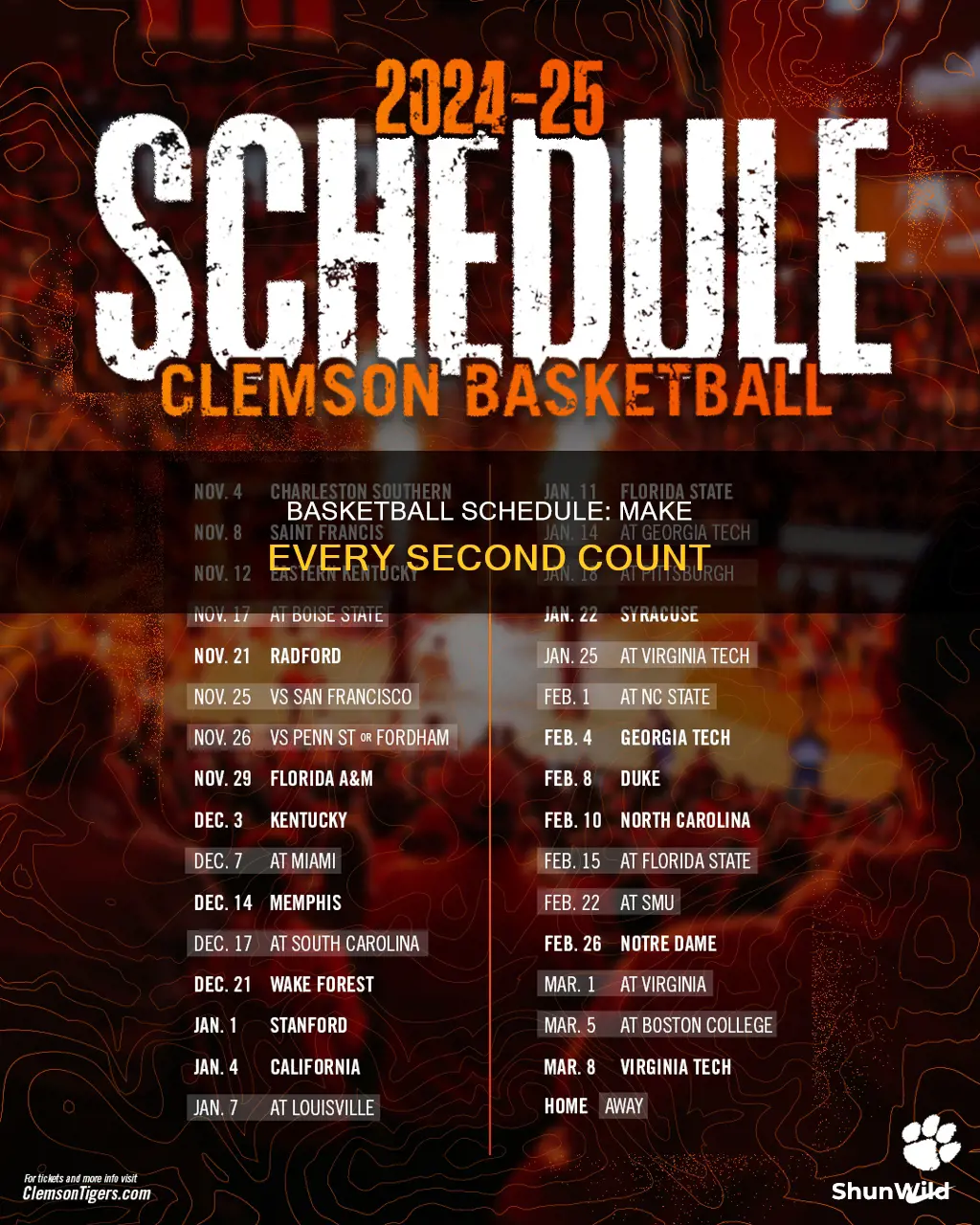 are you basketball schedule