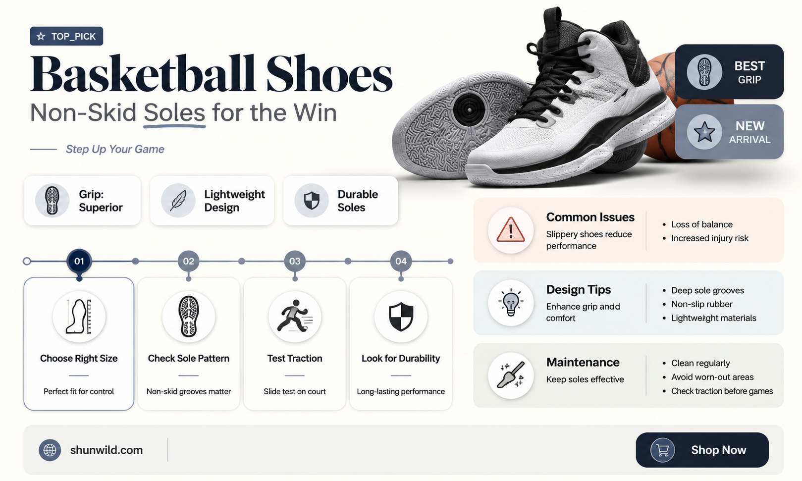 are basketball shoes non skid