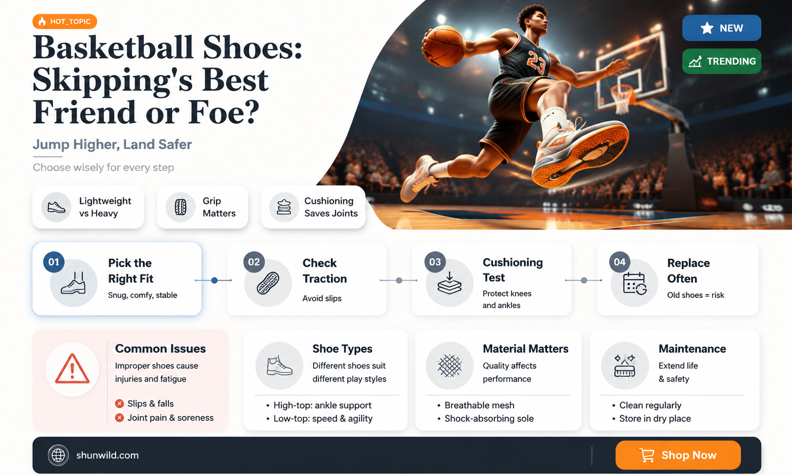 are basketball shoes good for skipping