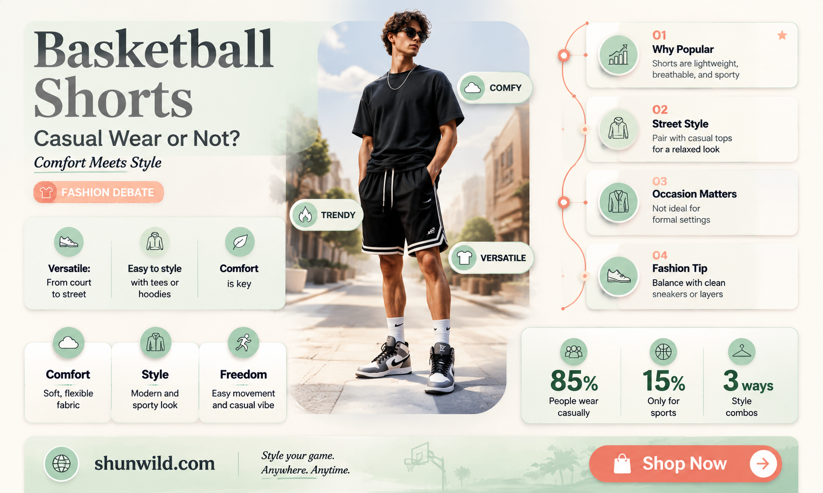 are basketball shorts casual wear