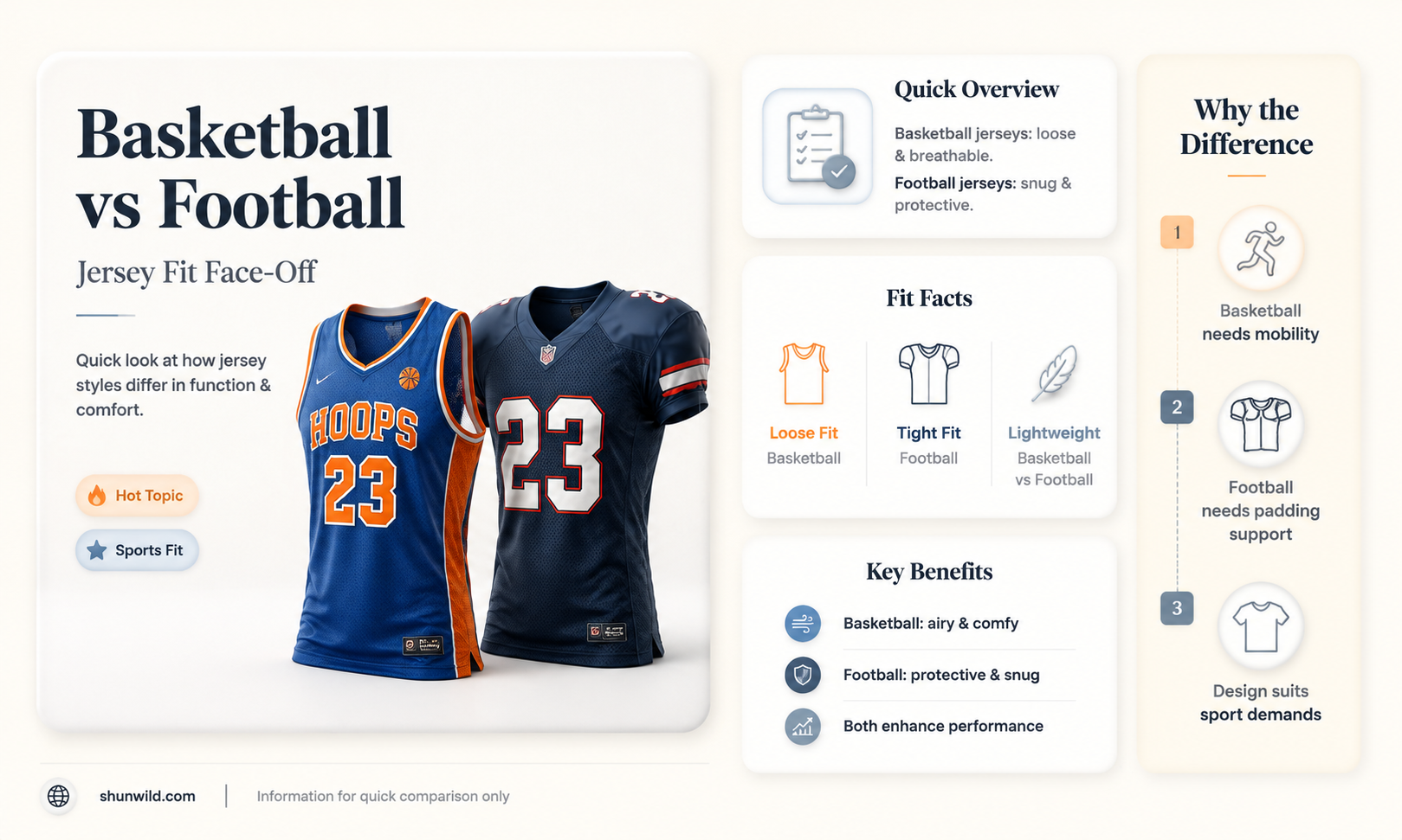 are basketball jerseys tighter fit than football