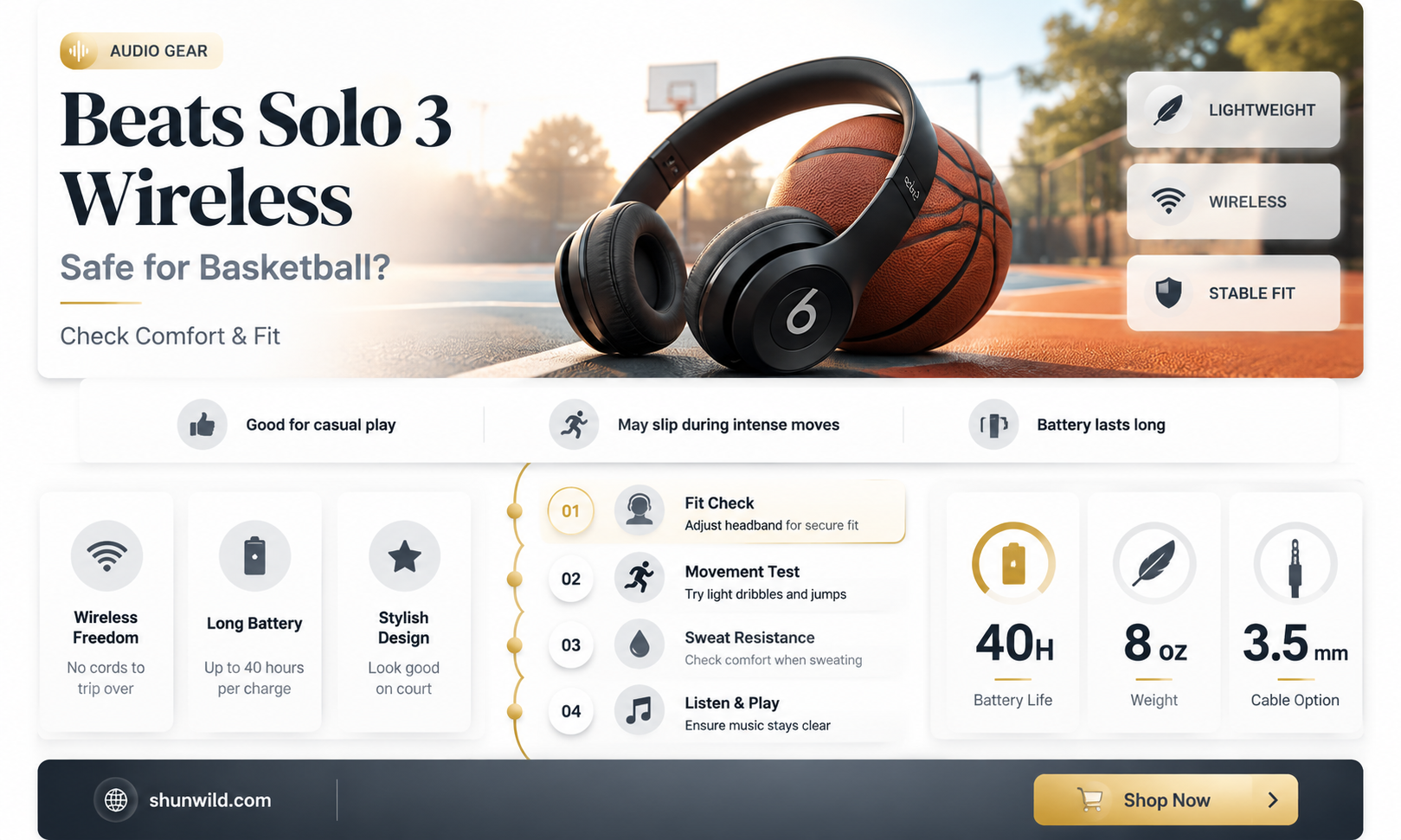are beats solo 3 wireless safe during basketball