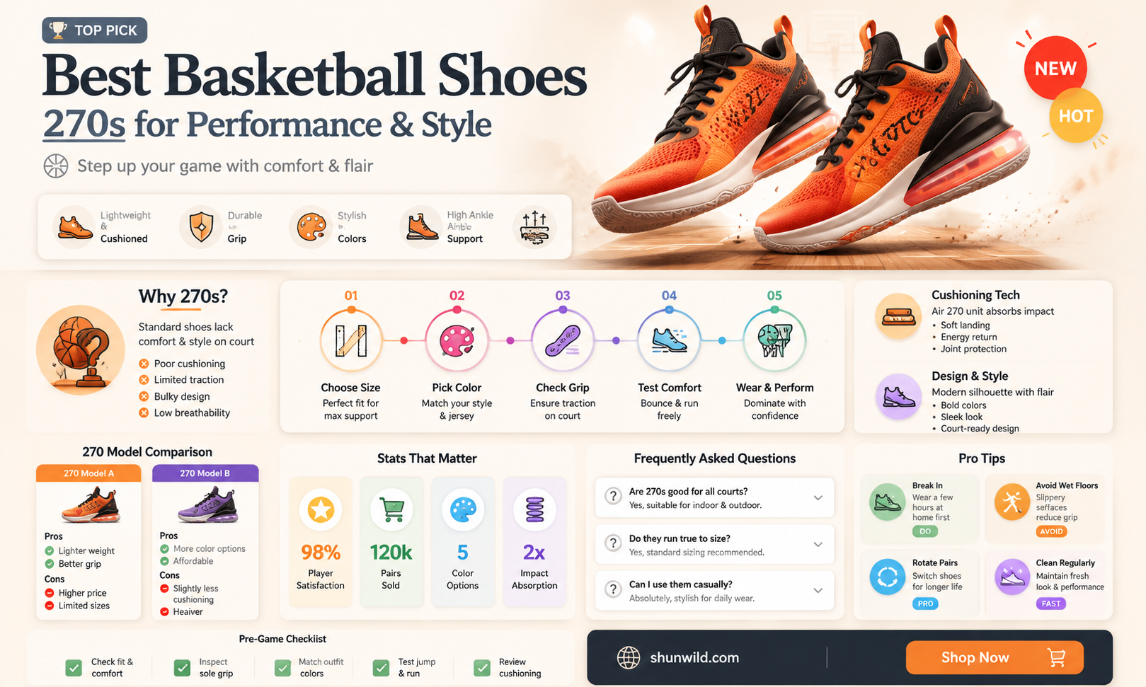 are 270 basketball shoes