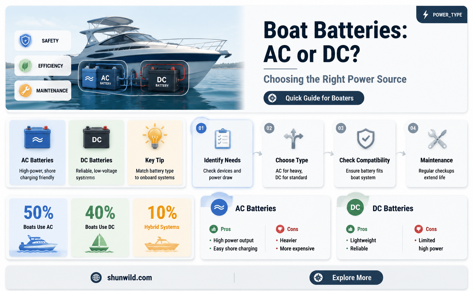are boat batteries ac or dc